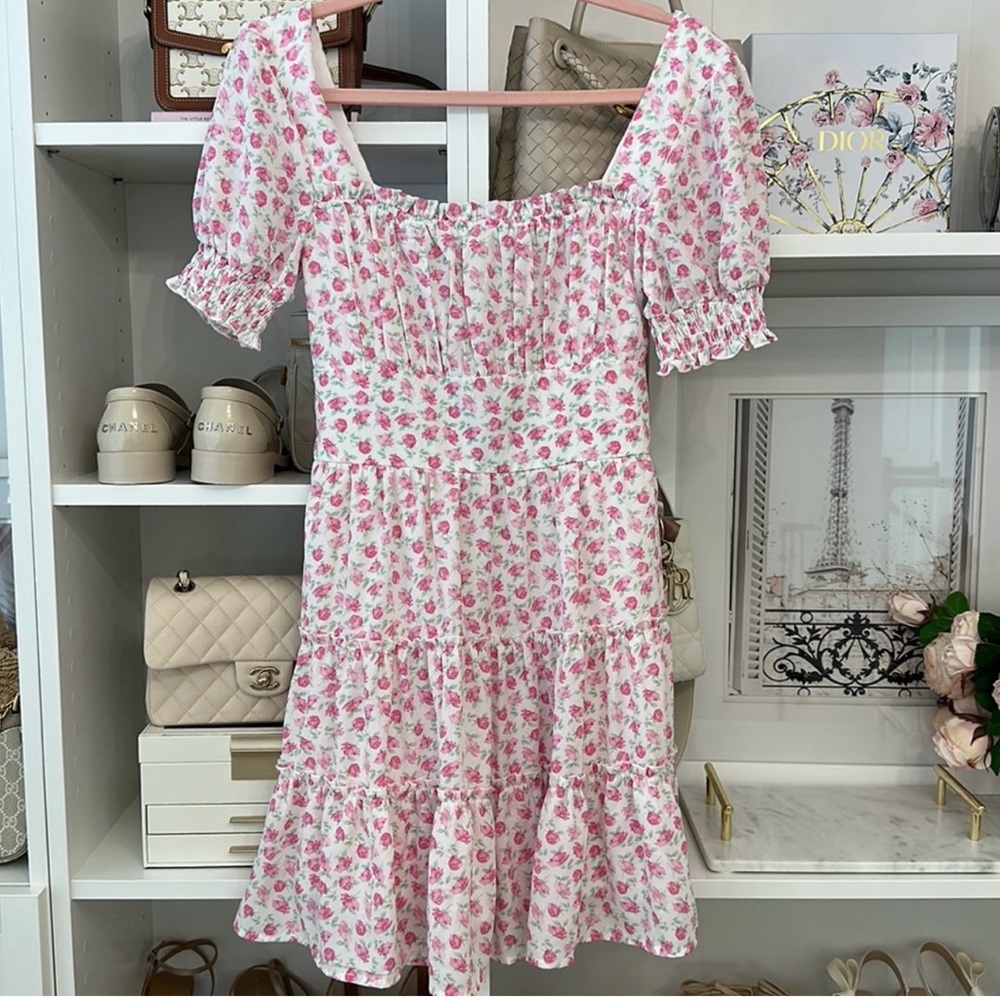 Altar’d State pink floral dress size Small